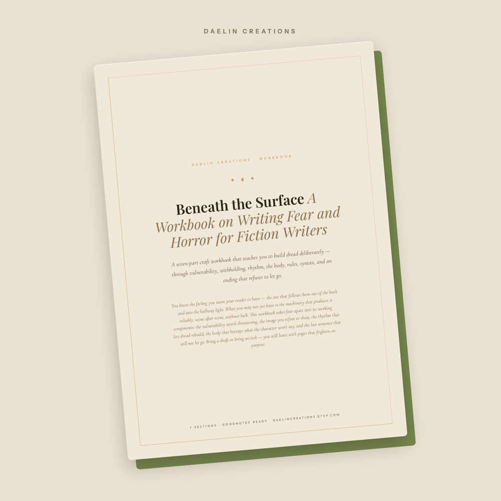 Horror Writing Workbook Printable PDF — image 2