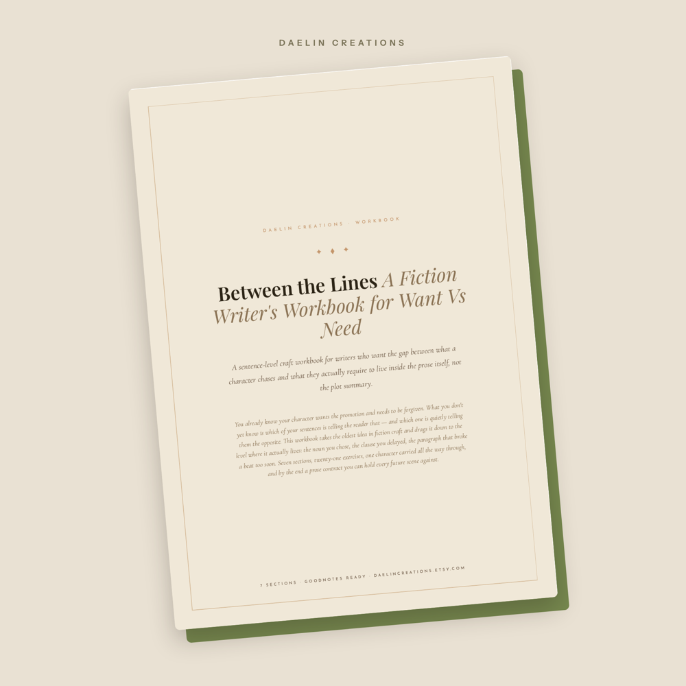 Want vs Need Fiction Writing Workbook — image 2