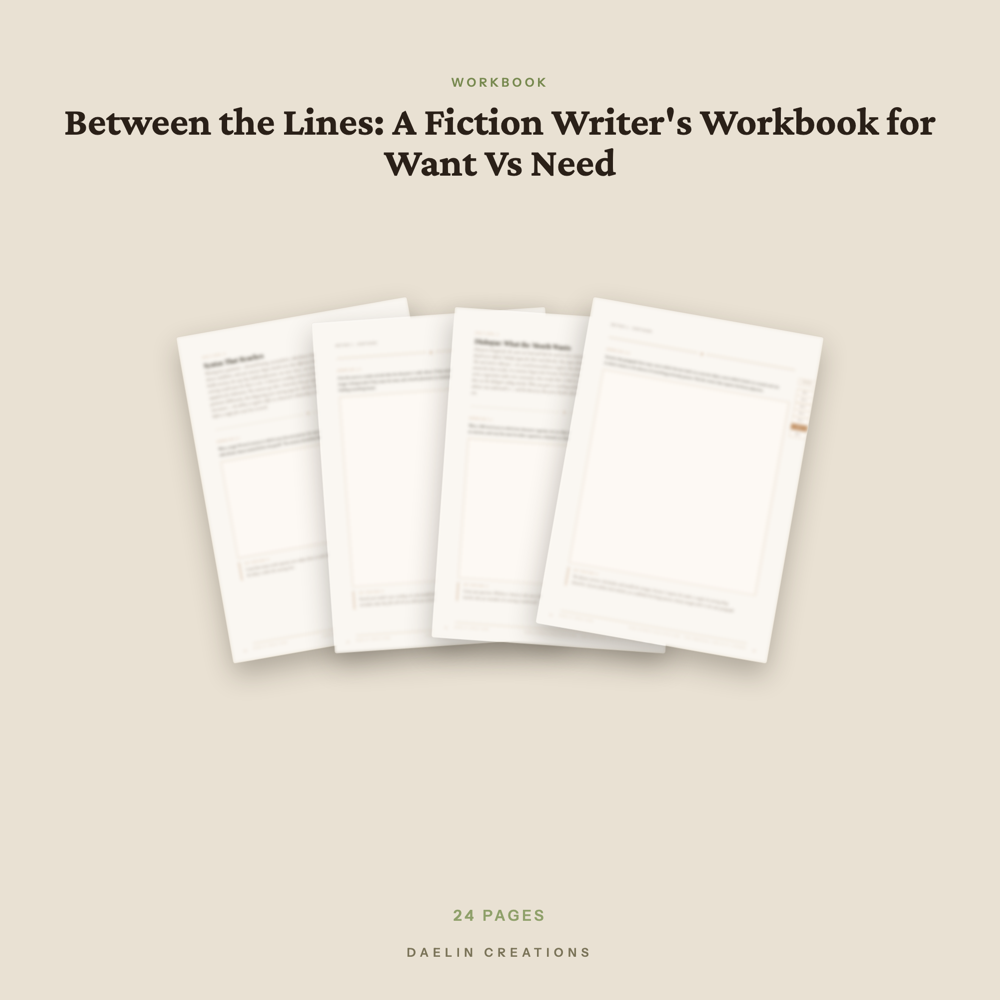 Want vs Need Fiction Writing Workbook — image 3