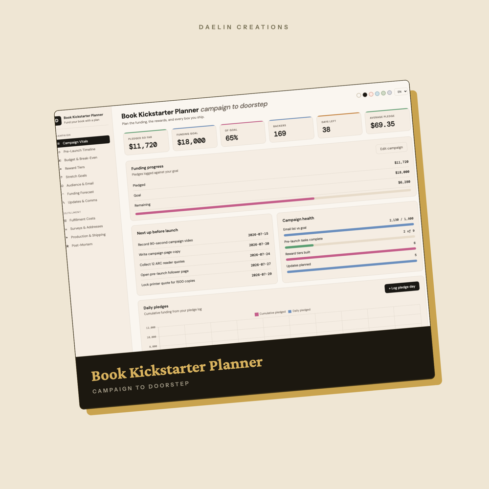 Book Kickstarter Planner — image 2
