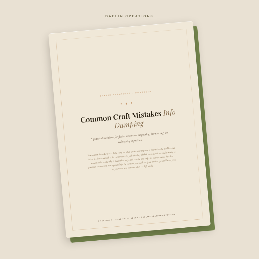 Info Dumping Workbook for Fiction Writers — image 2