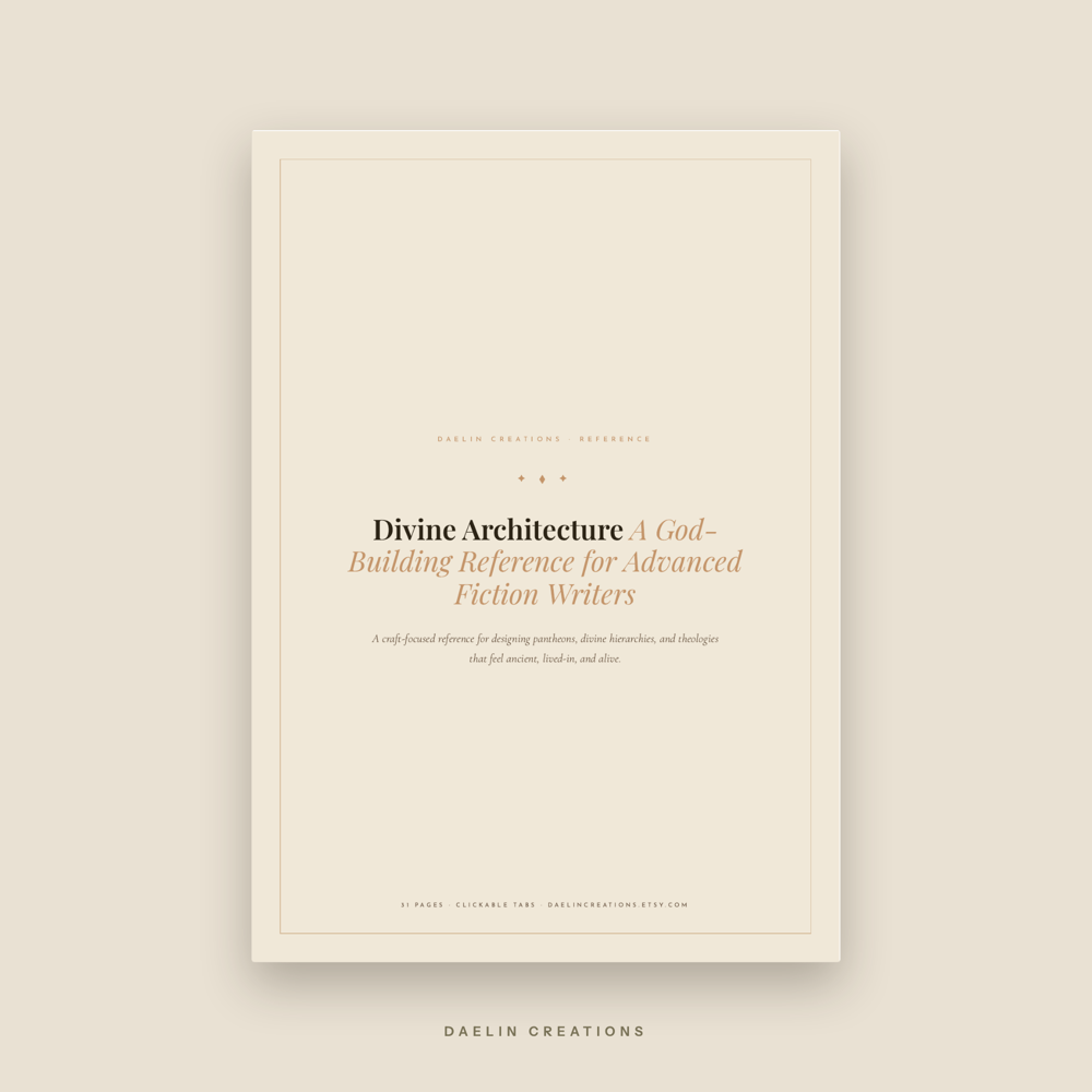 God-Building Reference Guide for Fiction Writers
