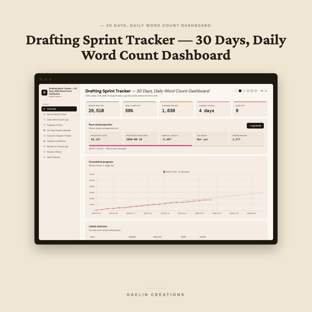 Drafting Sprint Tracker
