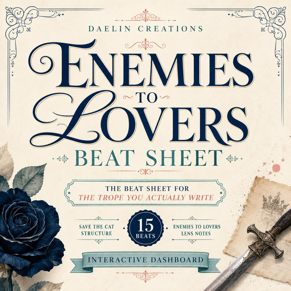 Enemies to Lovers Beat Sheet • Save the Cat Plotting Dashboard (Digital Download) — image 2