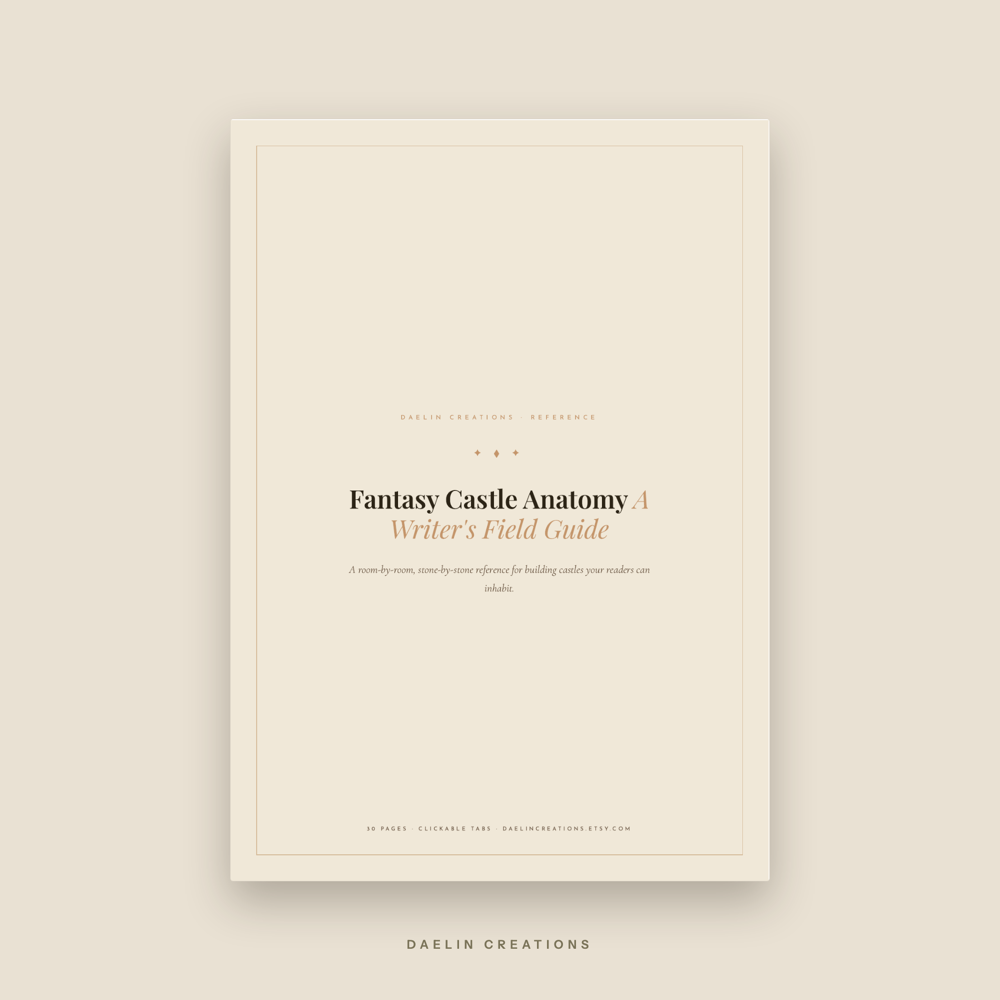 Fantasy Castle Anatomy Writer's Field Guide