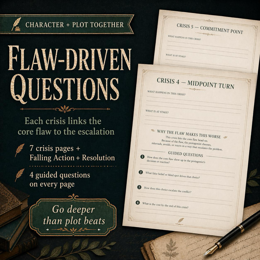 Fichtean Curve Novel Planner – 7 Crises Story Structure Workbook (PDF Download) — image 3