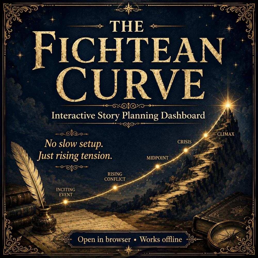 Fichtean Curve Plot Outline Template, Interactive Story Planning Dashboard