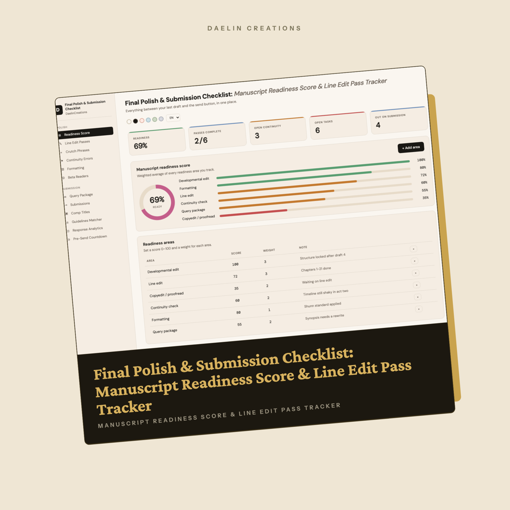 Final Polish & Submission Checklist: Manuscript Readiness Score & Line Edit Pass Tracker — image 2