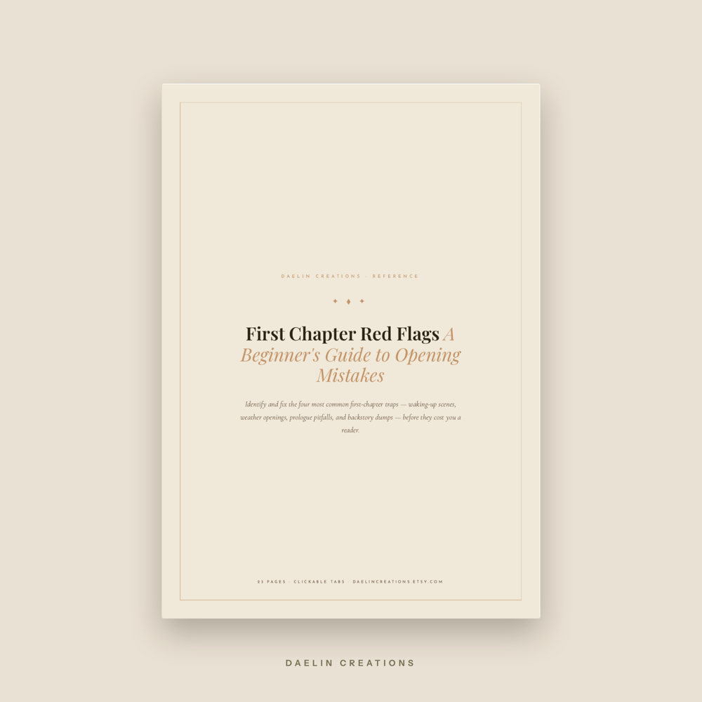 First Chapter Red Flags
