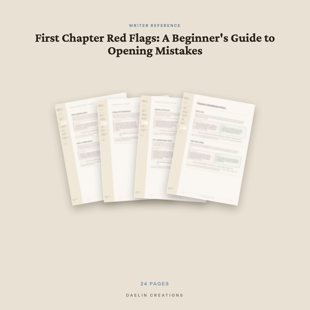 First Chapter Red Flags — image 3