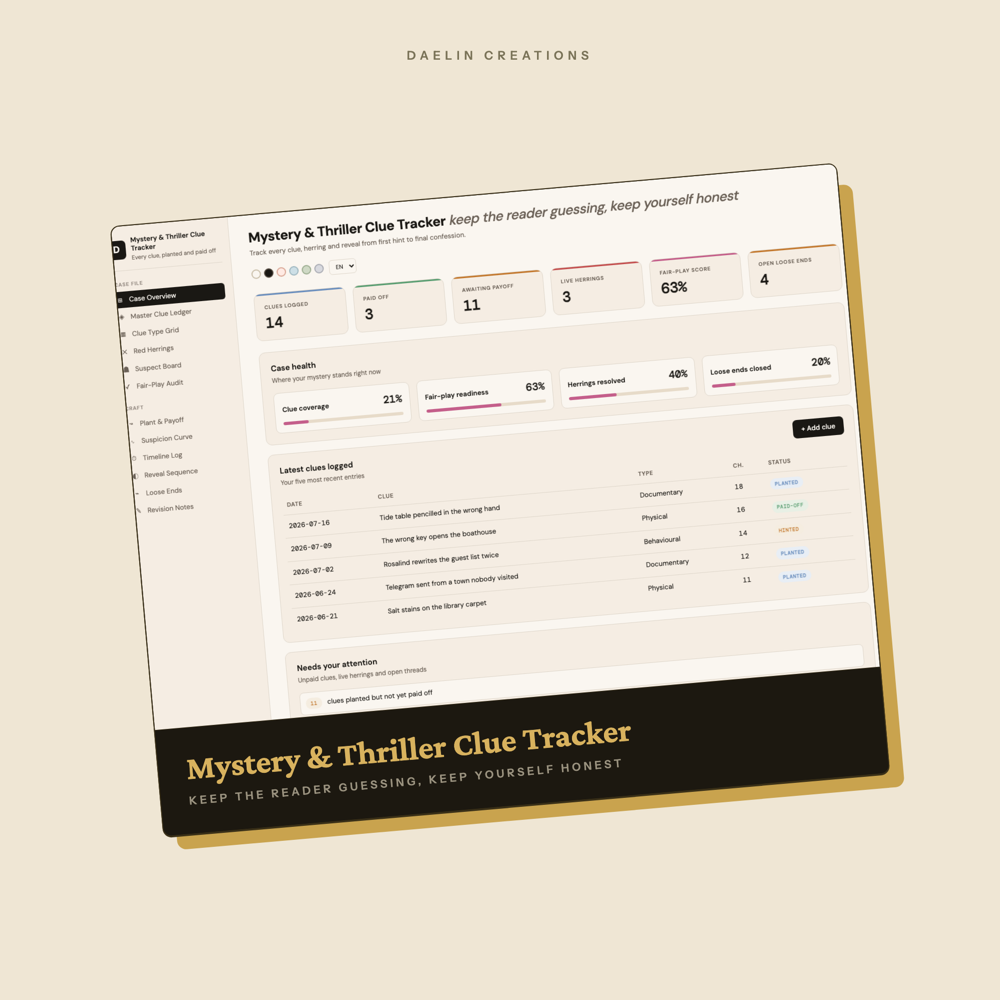 Mystery & Thriller Clue Tracker — image 2