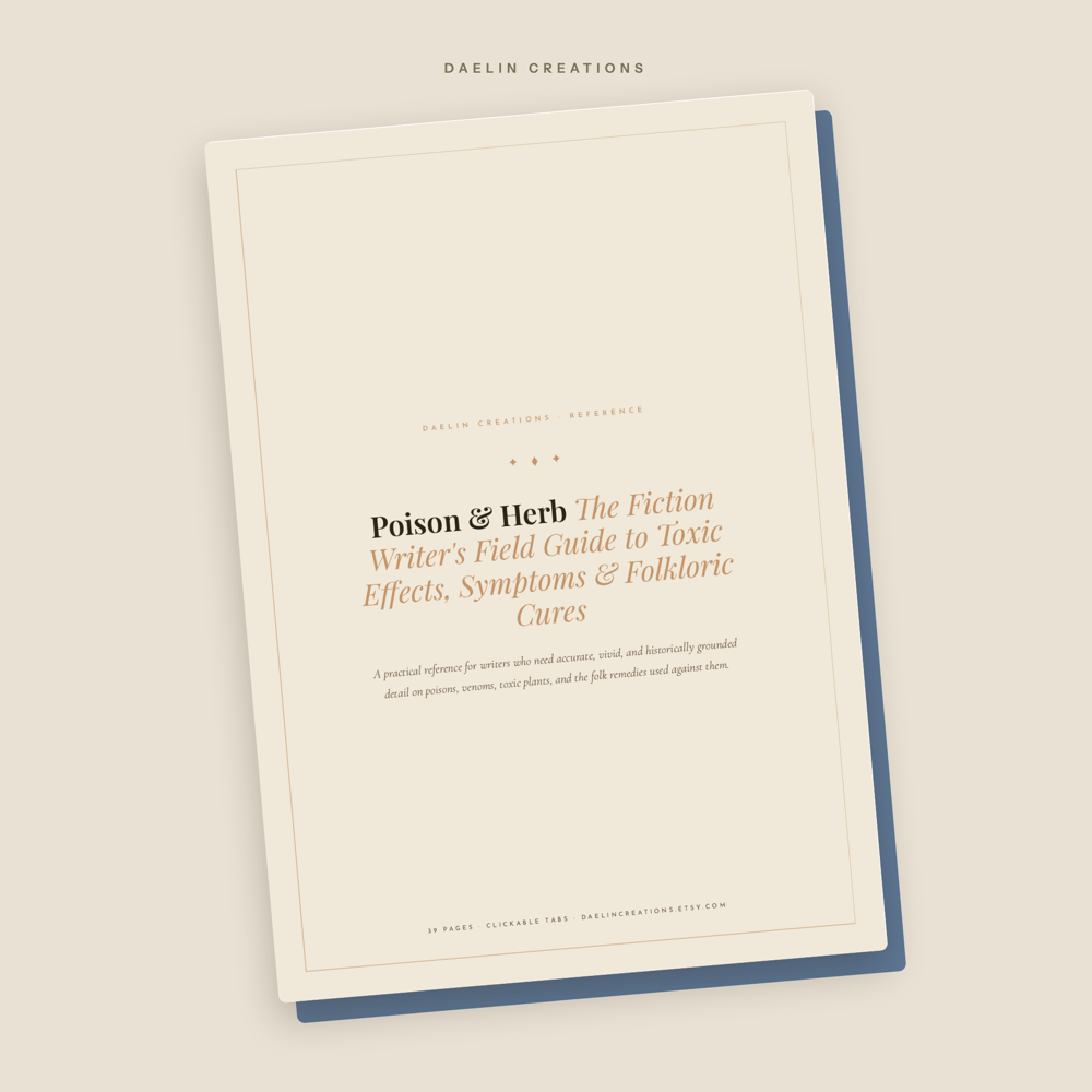 Poison & Herb Fiction Writer's Reference Guide — image 2