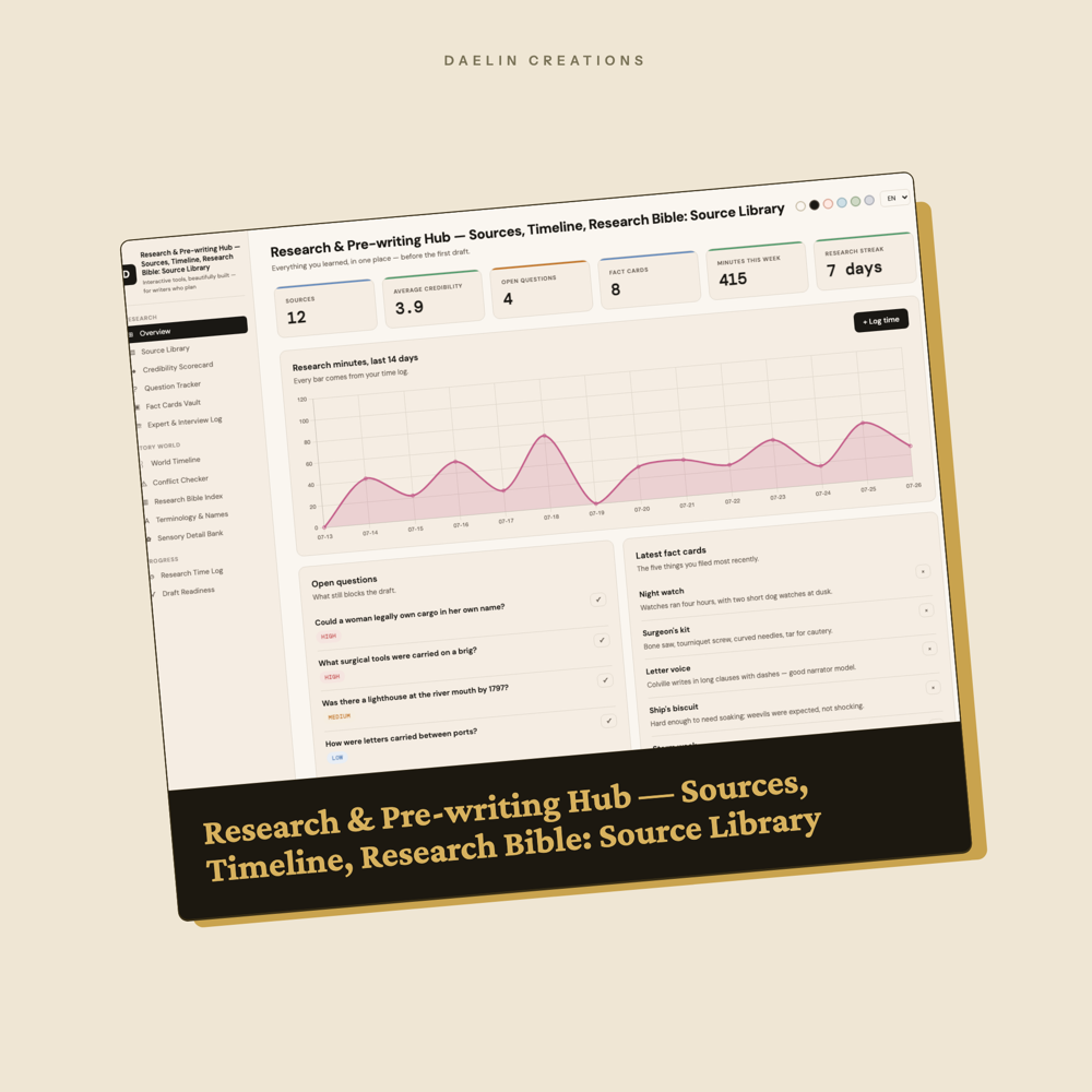 Research & Pre-writing Hub — image 2