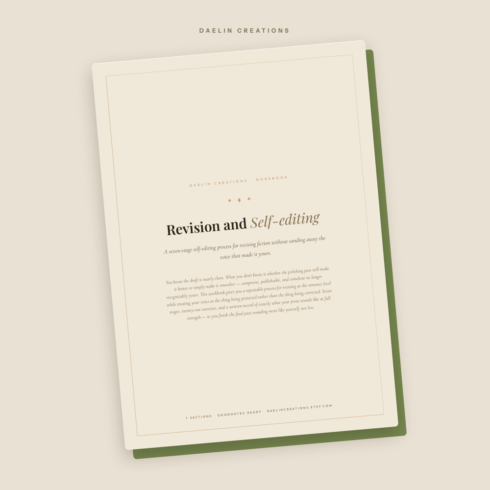 Revision and Self-Editing Workbook for Fiction Writers — image 2