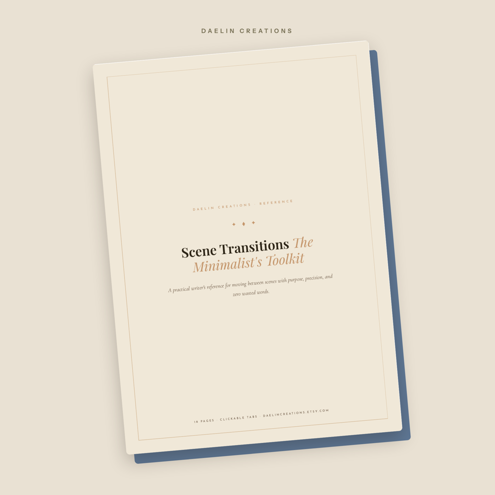Scene Transitions Writer's Reference Guide — Printable Craft Toolkit for — image 2