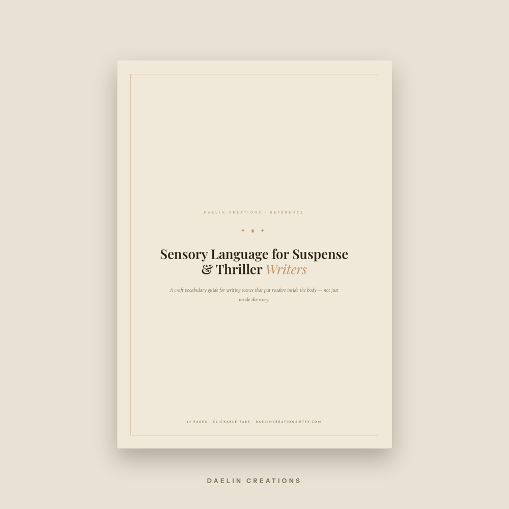 Sensory Language for Suspense & Thriller Writers