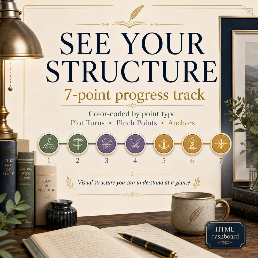 Seven Point Story Structure Planner – Reverse Plotting Tool (Digital Download) — image 3
