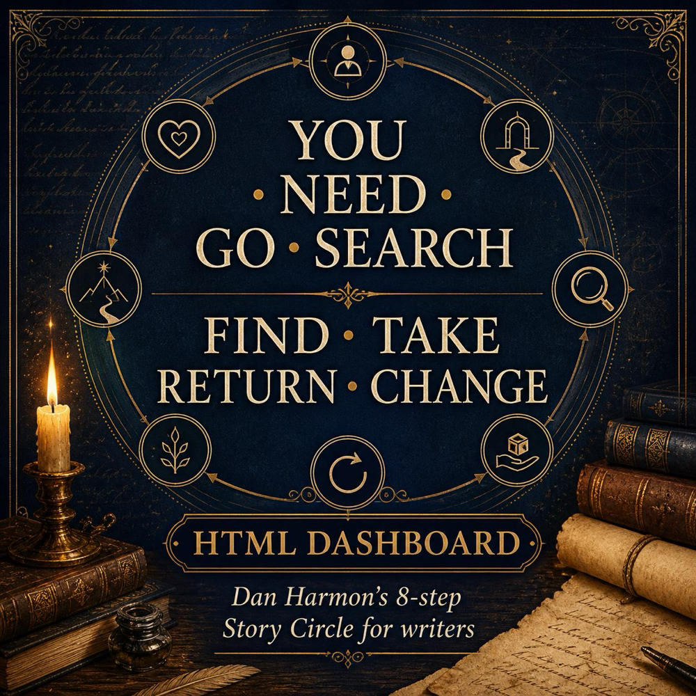 Story Circle Planner – Interactive 8-Step Novel Structure Tool (Digital Download) — image 2