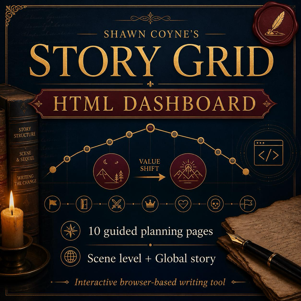 Story Grid Writer's Scene Planner, 5 Commandments Dashboard, Novel Outline Tool