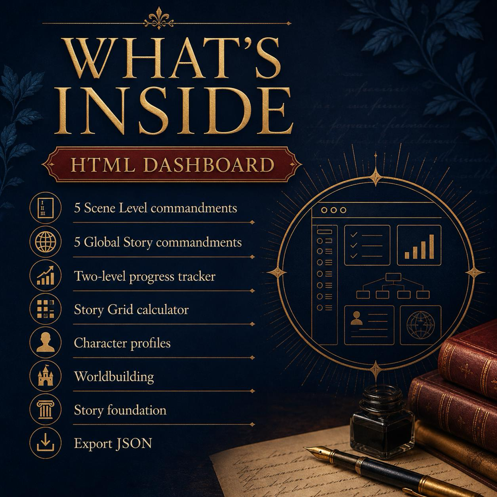 Story Grid Writer's Scene Planner, 5 Commandments Dashboard, Novel Outline Tool — image 2