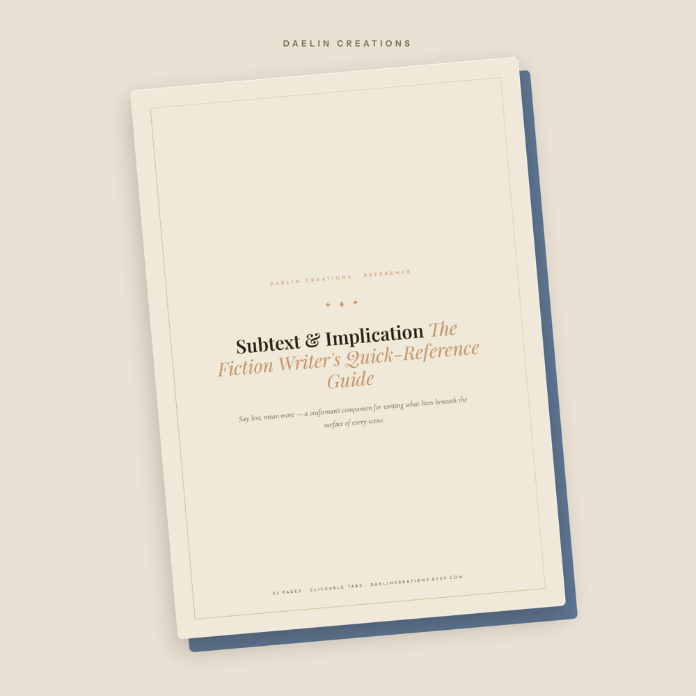 Subtext & Implication Quick-Reference Guide for Fiction Writers — image 2