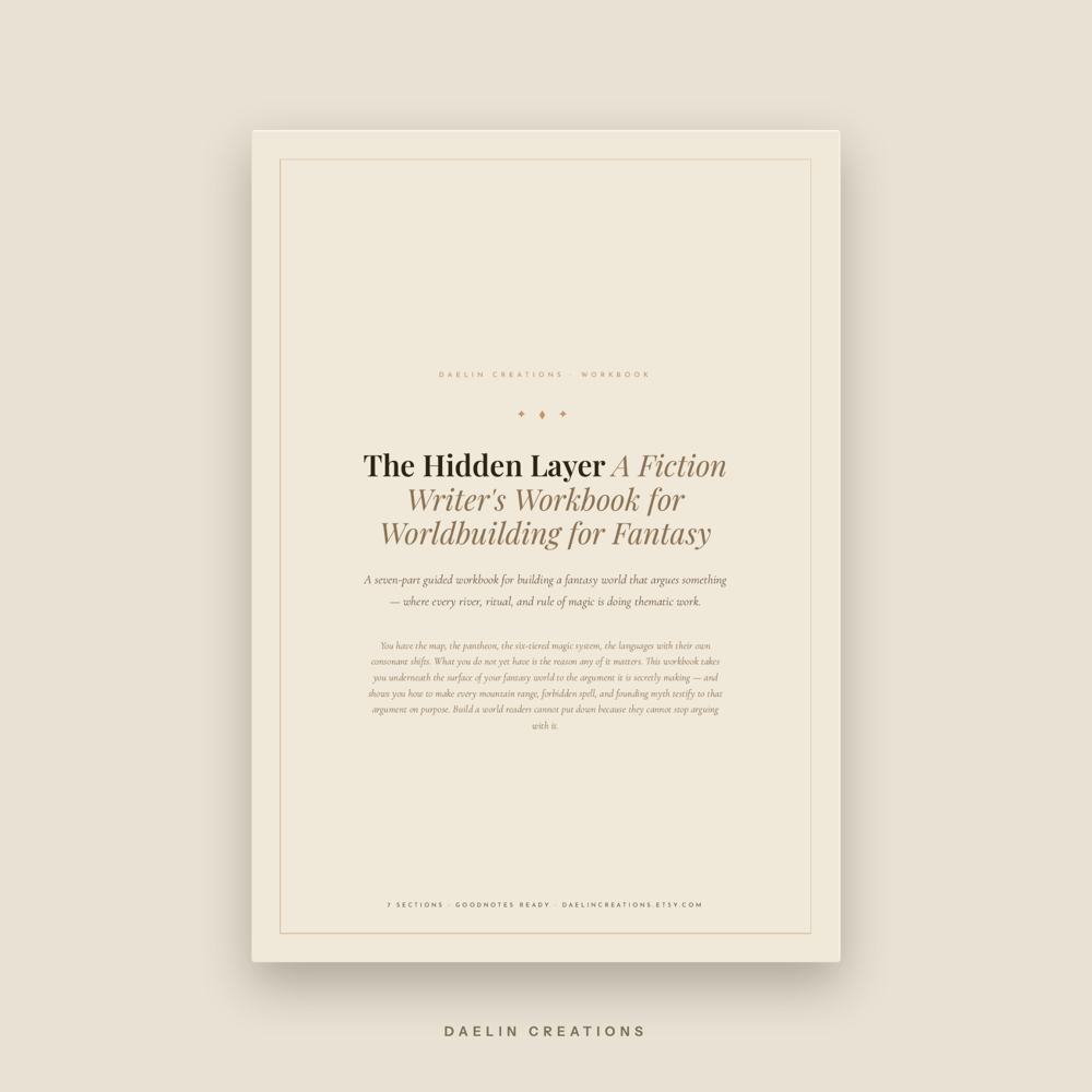 The Hidden Layer: Fantasy Worldbuilding Workbook for Fiction Writers