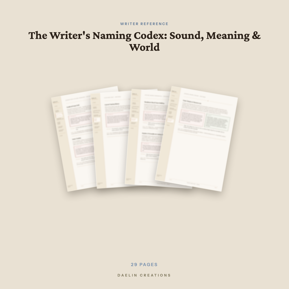 Writer's Naming Codex — image 3