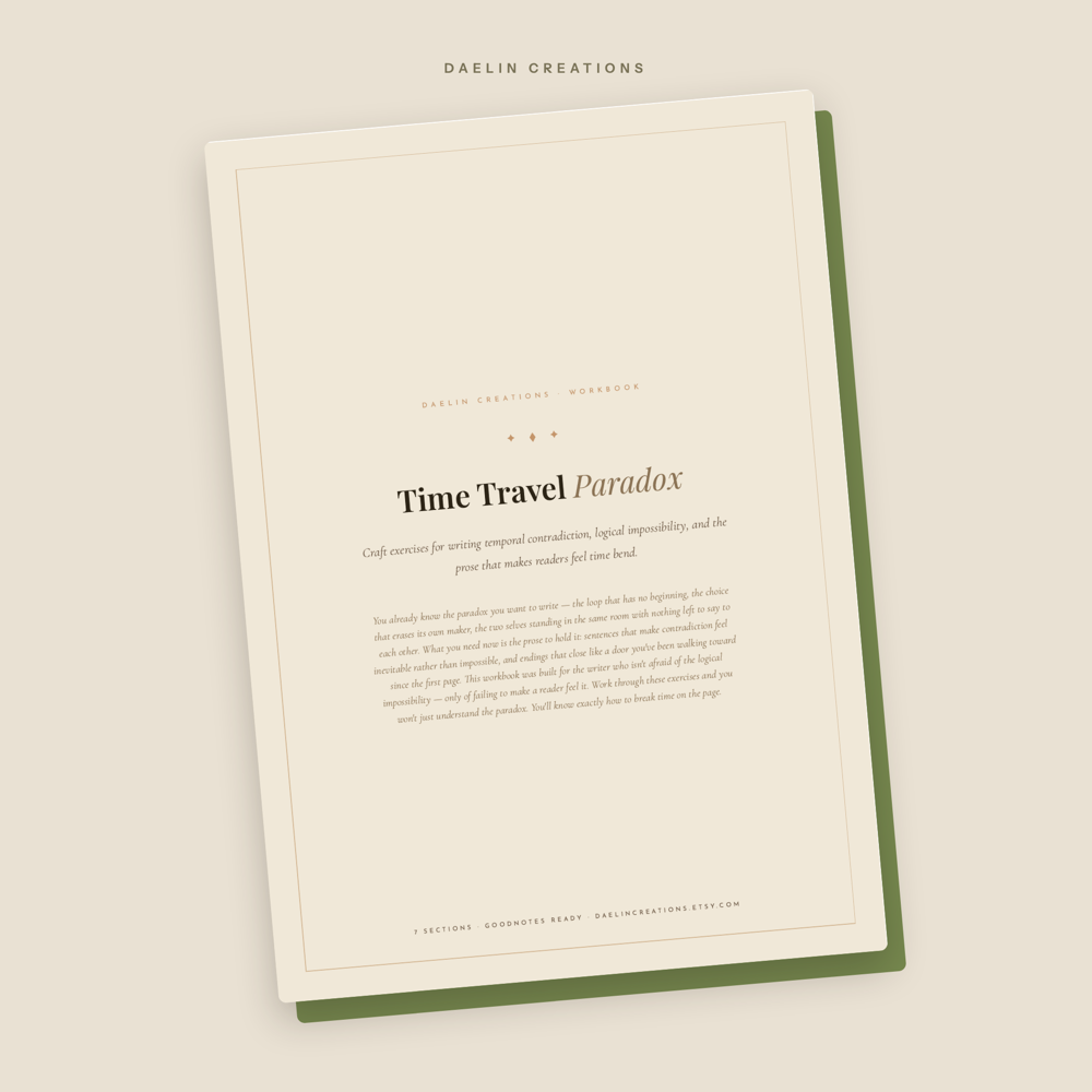 Time Travel Paradox Fiction Writing Workbook — image 2