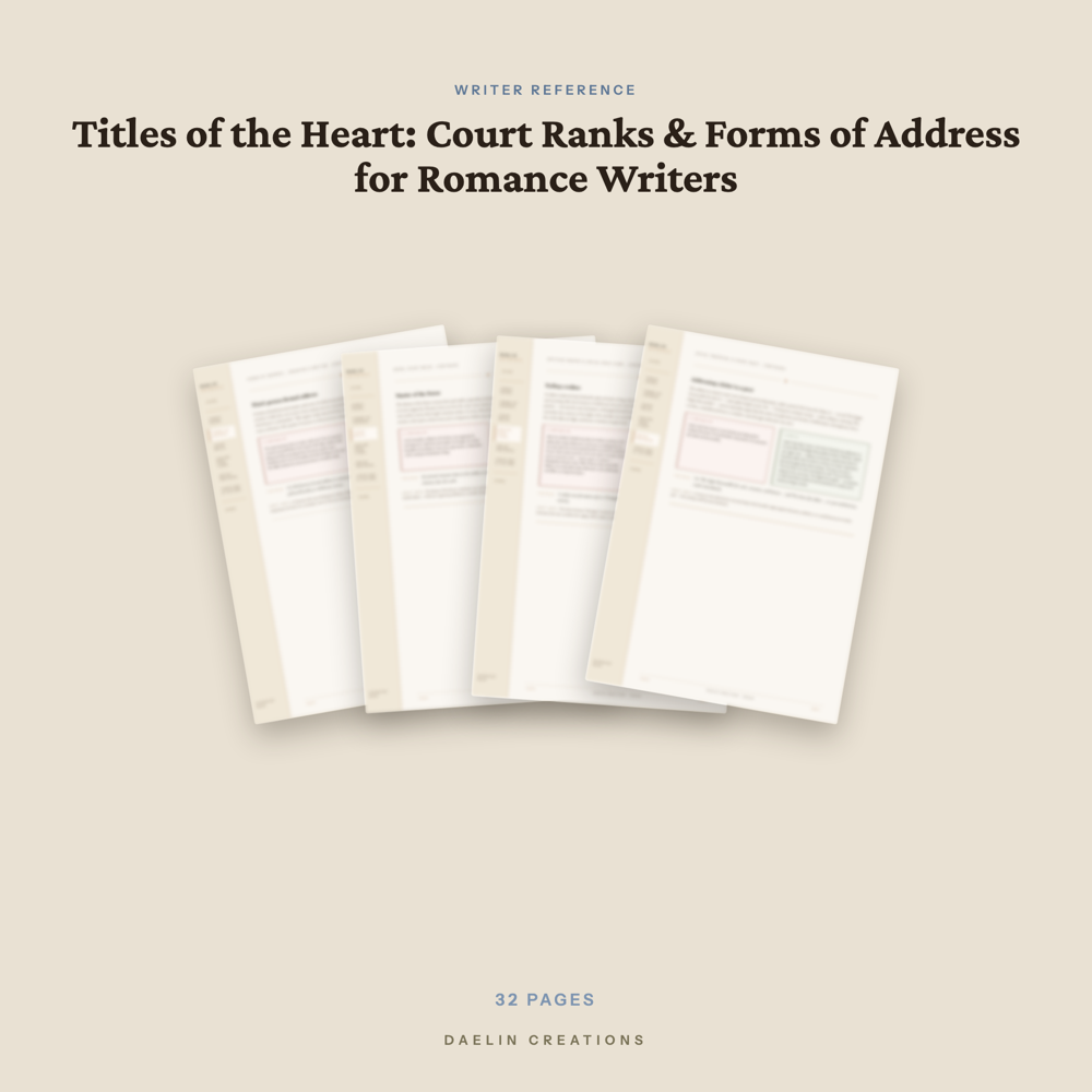 Court Titles & Forms of Address for Romance Writers — image 3