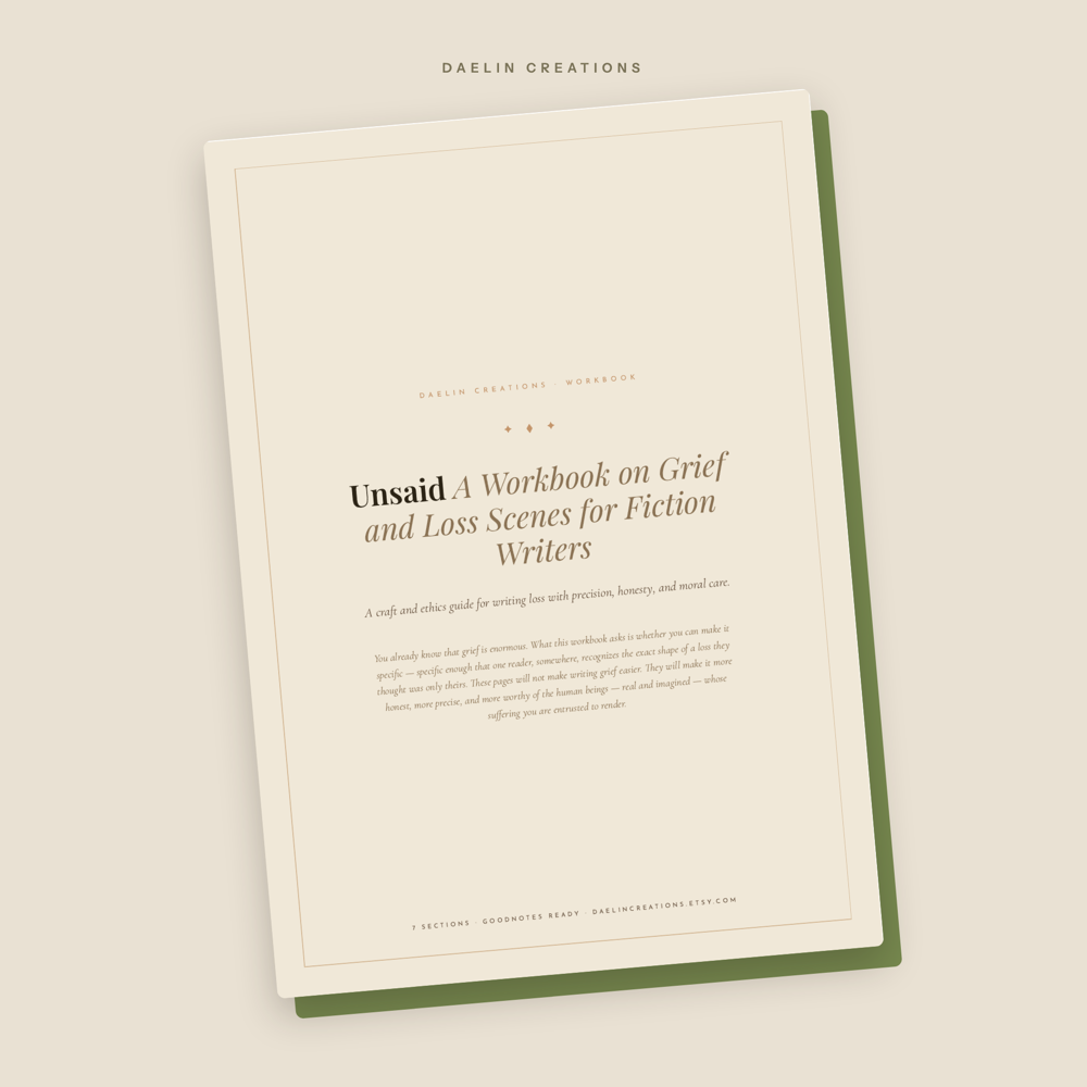 Unsaid: Grief & Loss Scene Workbook for Fiction Writers — image 2
