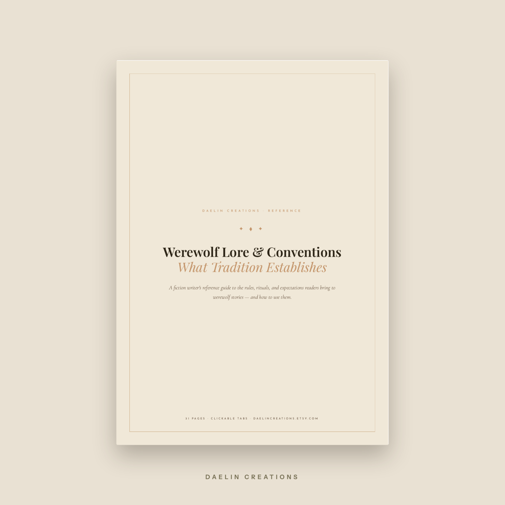 Werewolf Lore & Conventions Reference Guide