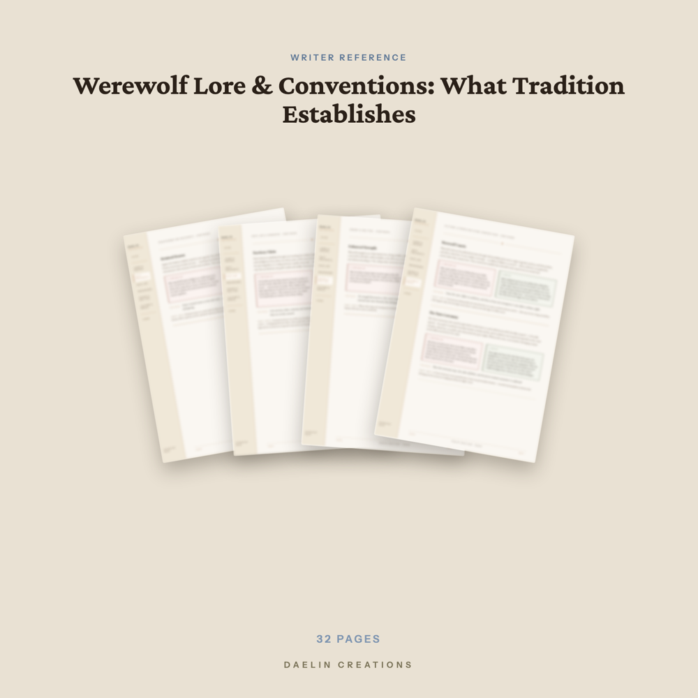 Werewolf Lore & Conventions Reference Guide — image 3