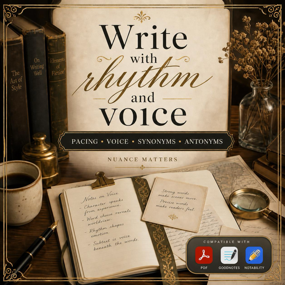 Writers Word Bank Reference, Fiction Vocabulary Guide for Verbs Emotion & Senses, All in One Writing Thesaurus — image 2