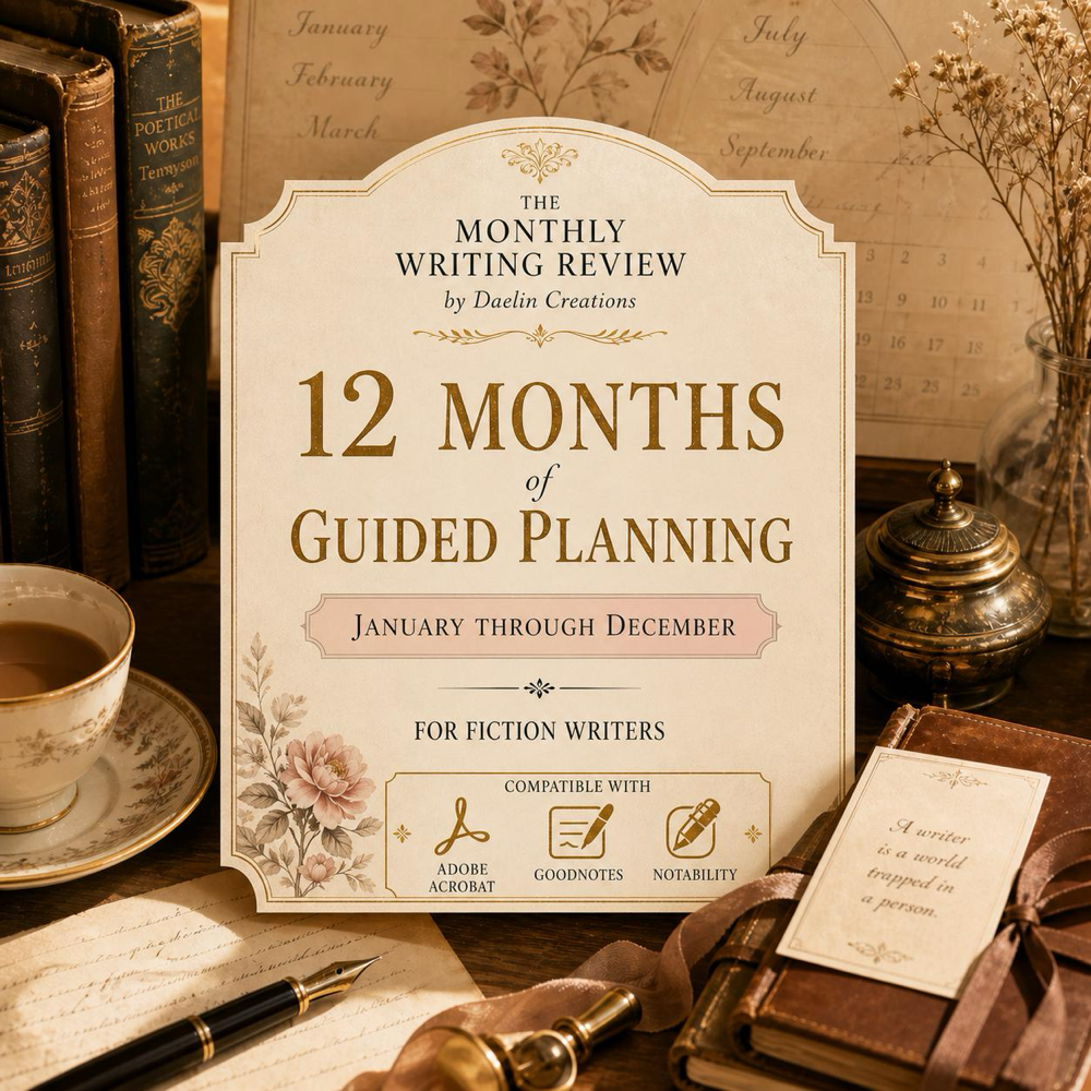 Writing Planner for Authors, 12 Month Word Count Tracker, Novel Writing Goal & Habit Journal, GoodNotes Writer Planner PDF — image 2
