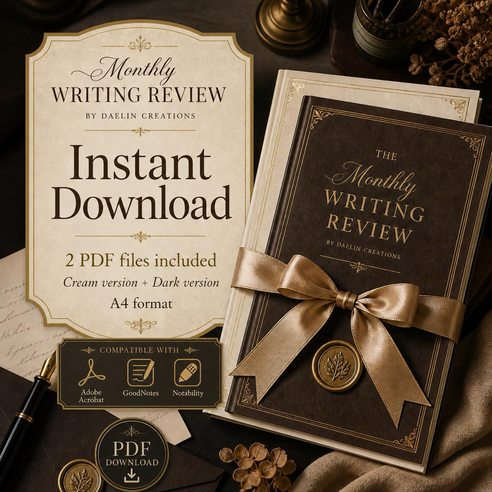 Writing Planner for Authors, 12 Month Word Count Tracker, Novel Writing Goal & Habit Journal, GoodNotes Writer Planner PDF — image 3